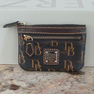 Dooney & Bourke Black and Brown Monogram Pouch
